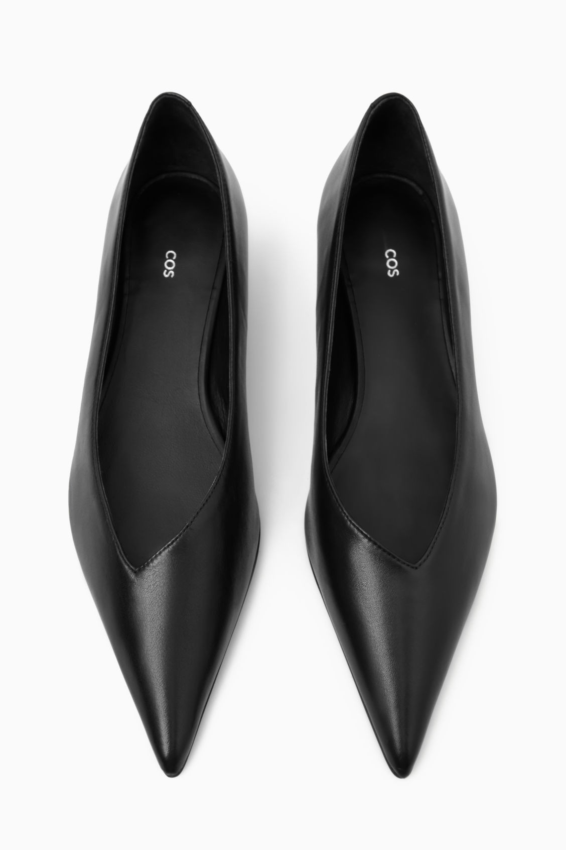 POINTED LEATHER KITTEN-HEEL PUMPS | COS UK