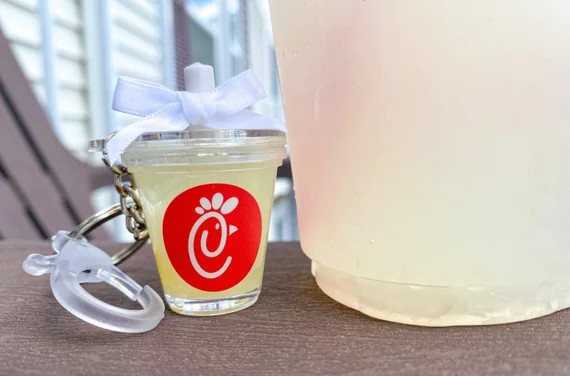 chick fil a inspired lemonade keychain | lemons | mini drink | mini cup keychain | shopeternalcre... | Etsy (US)