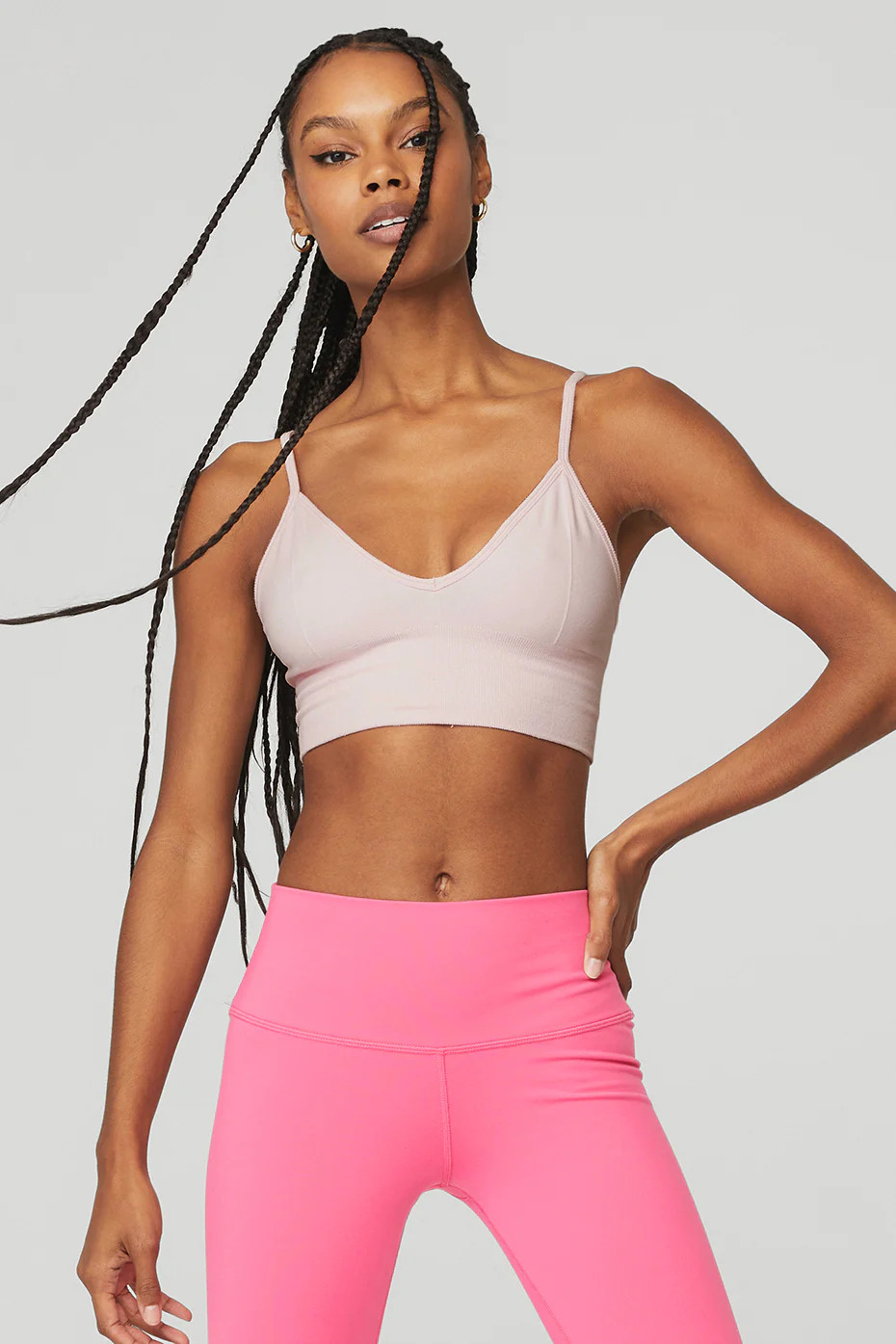 Delight Bralette Bra in Pink Sugar, Size: Large | Alo YogaÂ® | Alo Yoga (US)