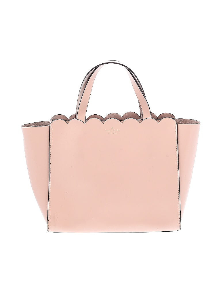 Kate Spade New York Leather Tote Bag: Pink Solid Bags | thredUP