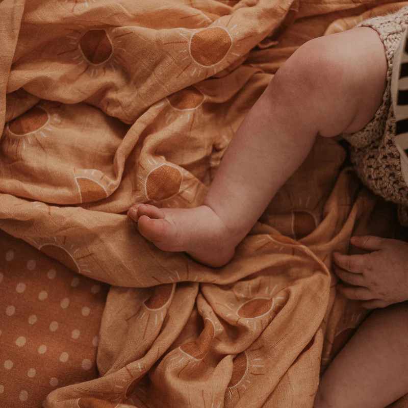 Golden Hour Muslin Swaddle Blanket | Project Nursery