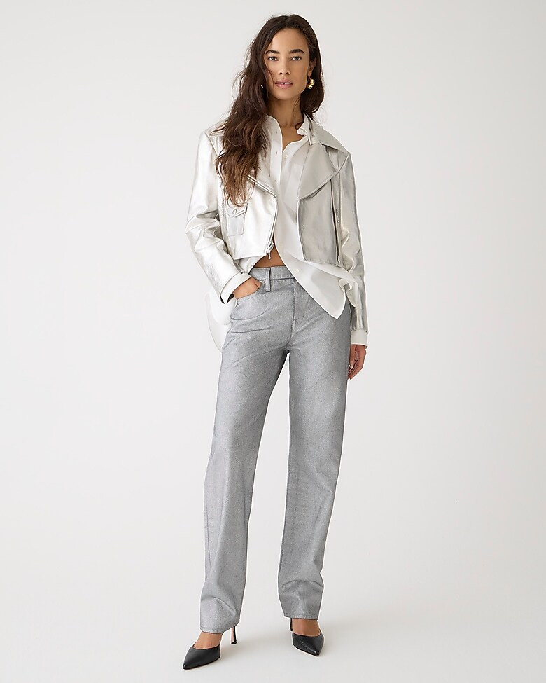Collection slouchy-straight jean in silver | J. Crew US