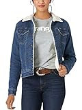 Wrangler womens Retro Sherpa Lined Jacket, Denim, Medium US | Amazon (US)