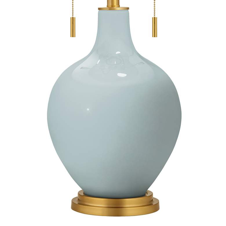 Color Plus Toby Brass 28" Rain Blue Glass Table Lamp - #95T04 | Lamps Plus | Lamps Plus
