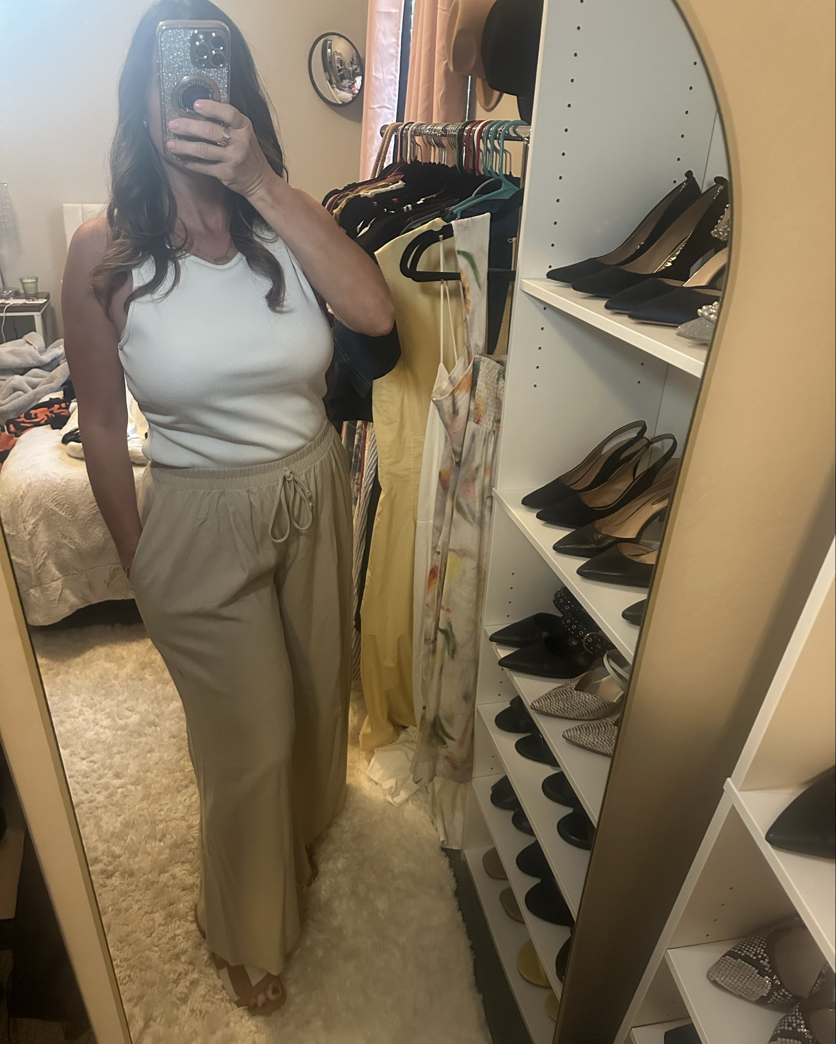 Spring and summer outfit idea. Switch out the comfortable yoga pants for comfortable flowy linen pants! 

#LTKStyleTip #LTKMidsize #LTKPetite