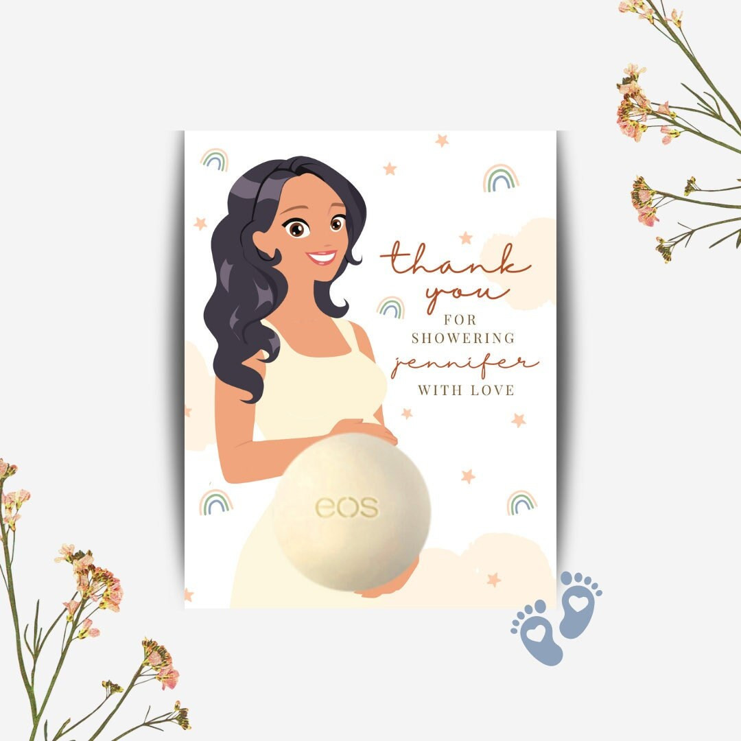 Eos Template, Eos Baby Shower Card Holder, Thank You Favors for Eos Lip Balm, EDITABLE Printable ... | Etsy (US)