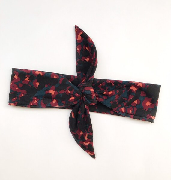 Personalized Dark Cheetah Tie Headband | Etsy (US)