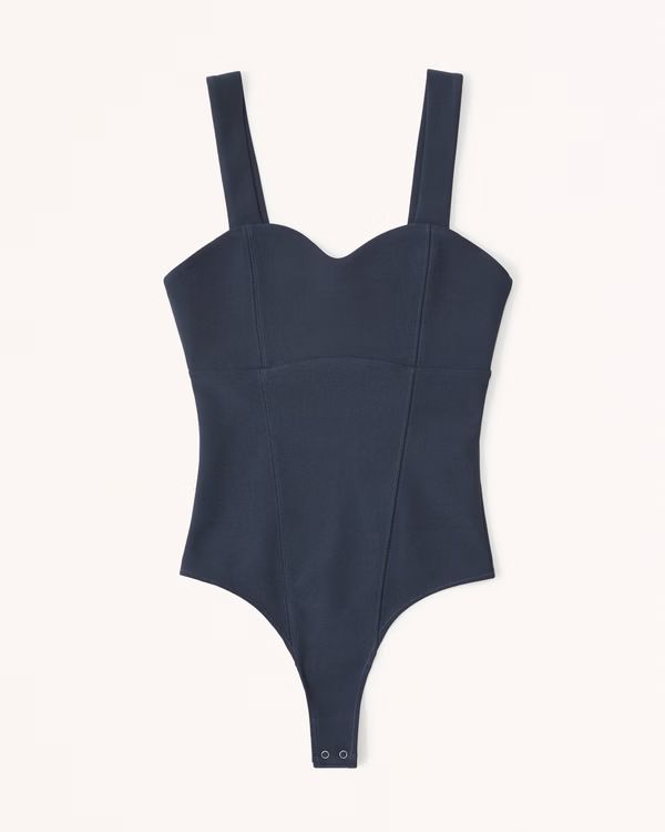 Crepe Sweetheart Bodysuit | Abercrombie & Fitch (US)