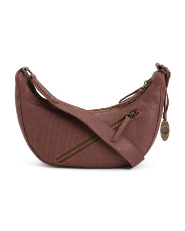 Leather Brindale Crescent Crossbody | TJ Maxx