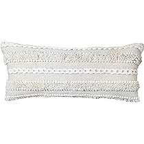 Heavenera 14x32 inch Long Oversized Boho Throw Pillows Cover Cushions Lumbar Tufted Textured Throw P | Amazon (US)