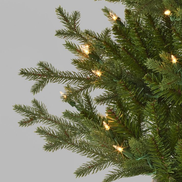 2pc 5' Pre-Lit Balsam Fir Potted Artificial Christmas Tree Clear Lights - Wondershop™ | Target