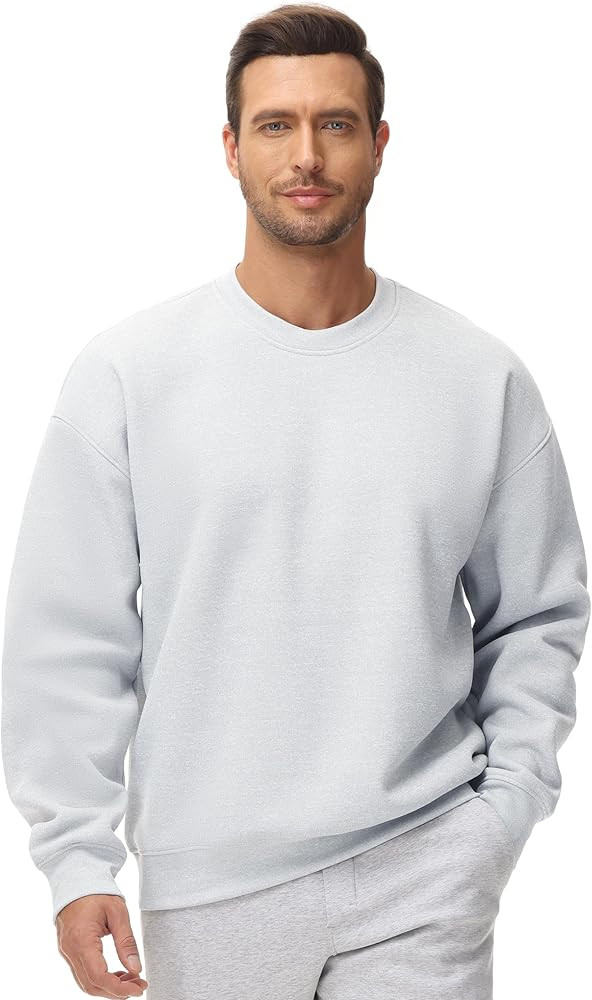 THE GYM PEOPLE Men's Fleece Crewneck Sweatshirt Thick Loose fit Soft Basic Pullover Sweatshirt | Amazon (US)