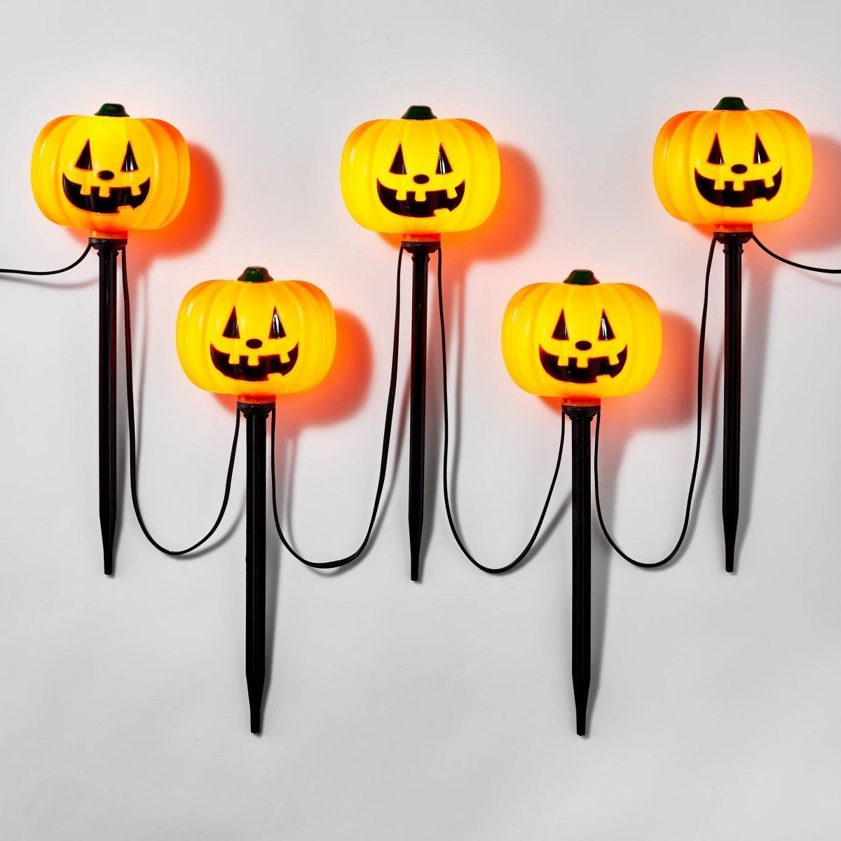 5ct Incandescent Clear Pumpkin Halloween Pathway Stake Lights - Hyde & EEK! Boutique™ | Target