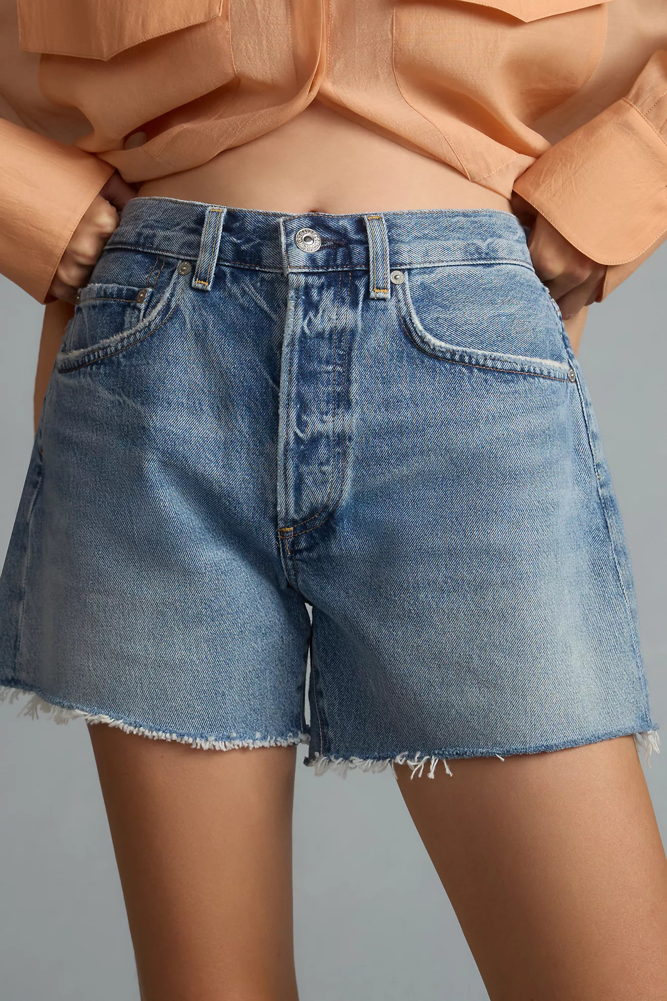 Citizens of Humanity Annabelle Long Denim Shorts | Anthropologie (US)