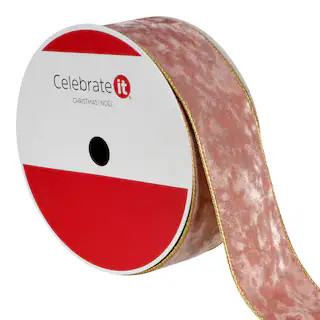 2.5" x 20yd. Blush Velvet Wired Ribbon by Celebrate It® Christmas | Michaels | Michaels Stores