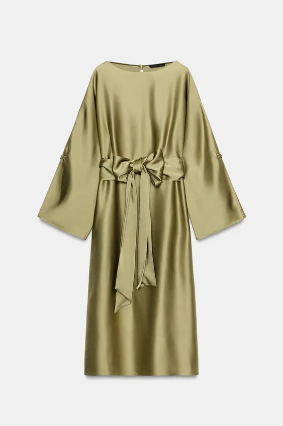 VESTITO MIDI SATINATO ZW COLLECTION | Zara IT