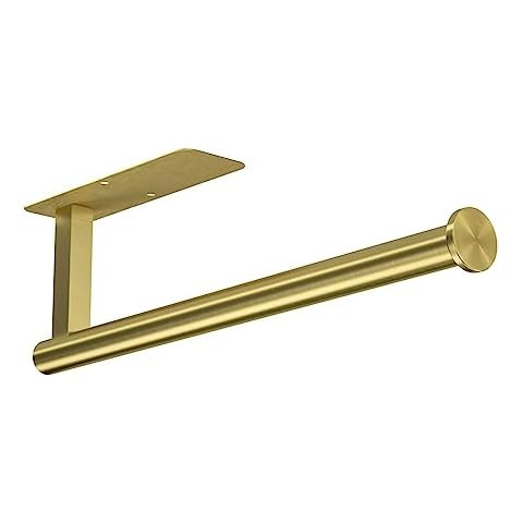theaoo Gold Paper Towel Holder for Kitchen, Adhesive Under Cabinet Paper Towel Roll Rack for Bath... | Amazon (US)