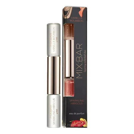 Mix Bar Layering Rollerball Duo Eau De Parfum Sparkling Hibiscus & Vanilla Bourbon 2 x 5ml | Walmart (US)