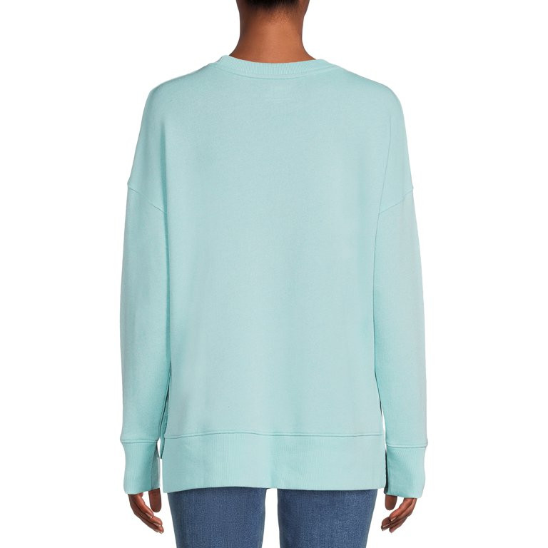 Time and Tru Women's Garment Wash Sweatshirt | Walmart (US)