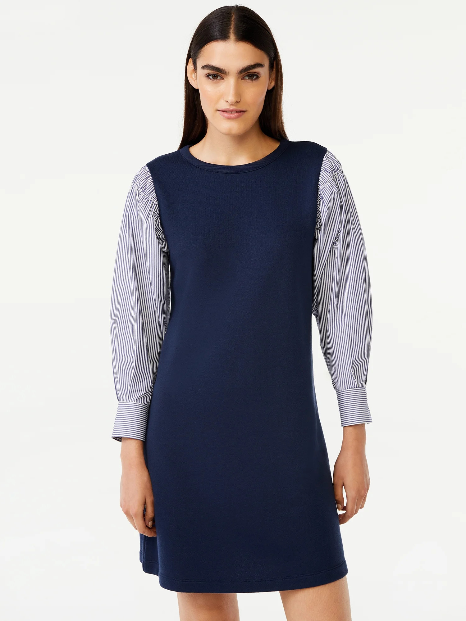 Free Assembly Women's Smocked Square Shoulder Mini Dress - Walmart.com | Walmart (US)