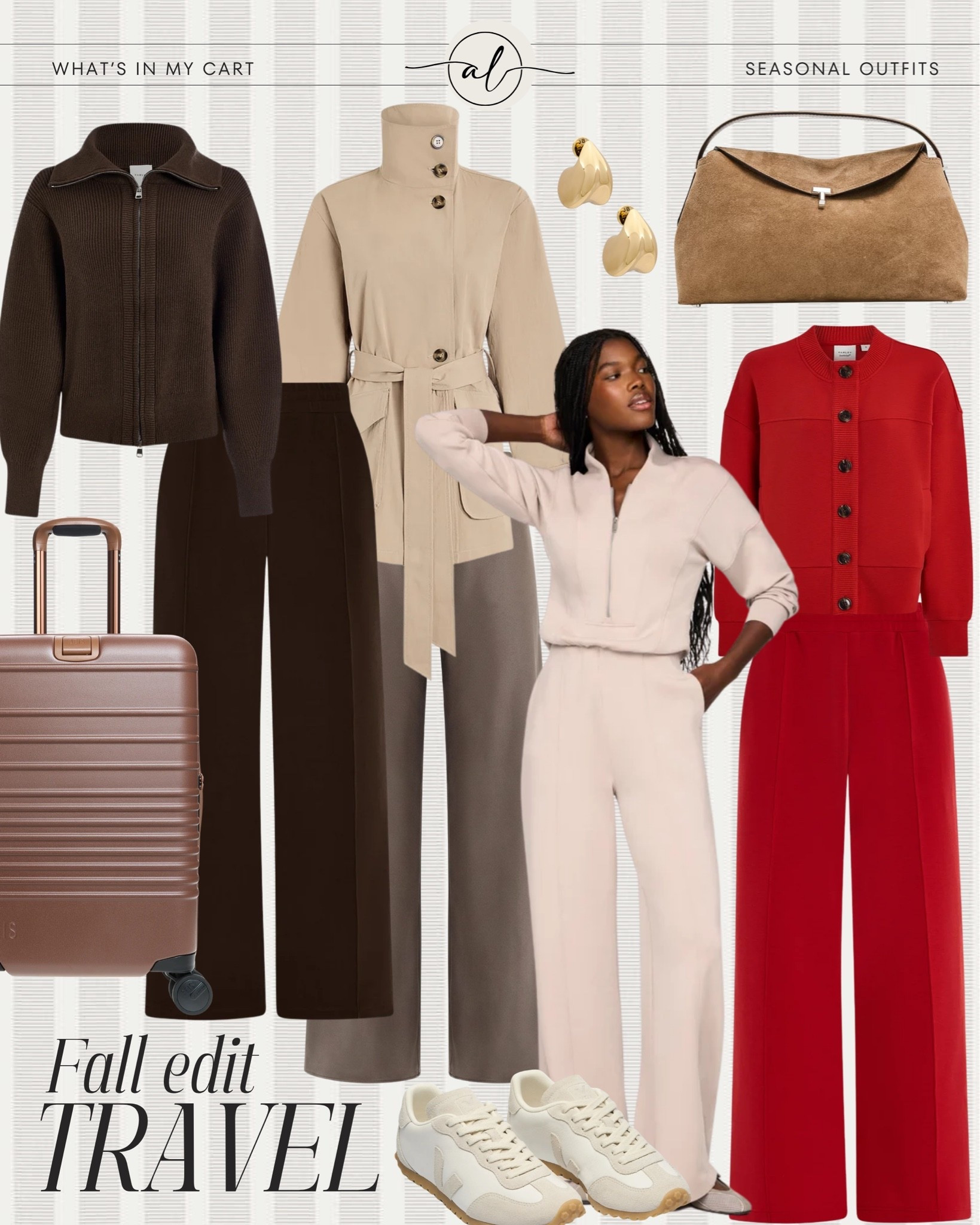 Fall Travel Edit 
Airport outfit, lounge wear, with neutral color and vibrant reds.

#LTKootd #LTKSeasonal #LTKTravel