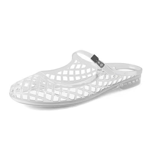 Amazon.com | GRACESTRIDE Jelly Flats for Women Mesh Mary Jane Breathable Slides Comfortable Slip ... | Amazon (US)
