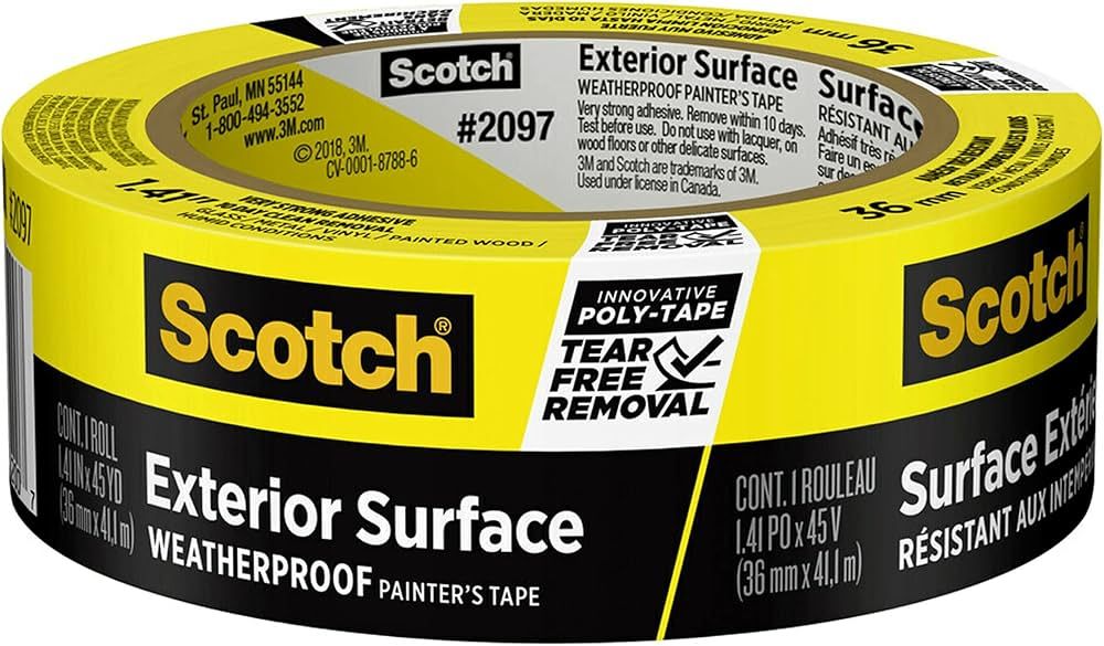 Scotch Painter's Tape 2097-36EC-XS Scotch Exterior Surface Painters Tape, 1.41 in x 45 yd, Blue | Amazon (US)