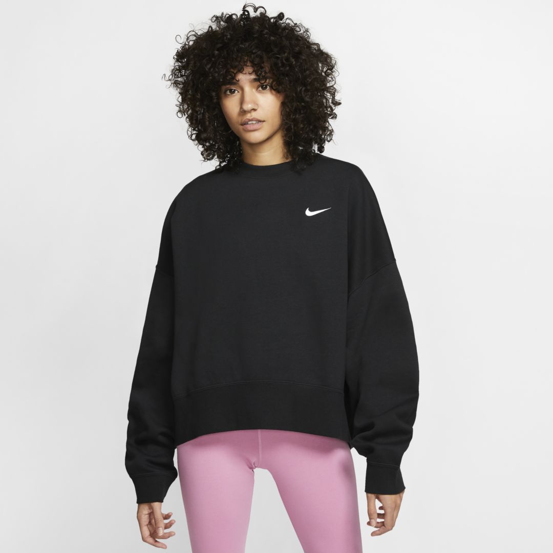 Nike Sportswear Essential Women's Fleece Crew (Black) | Nike (US)