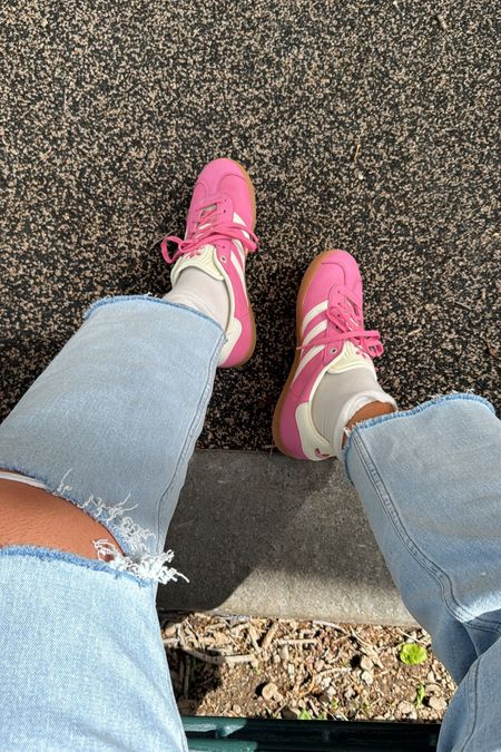 pink Gazelle Adidas sneakers! i’m wearing the size Youth 7 and i’m an 8.5/9 in women. fits perfectly! 🩷 

#LTKshoecrush #LTKfindsunder100 #LTKSeasonal