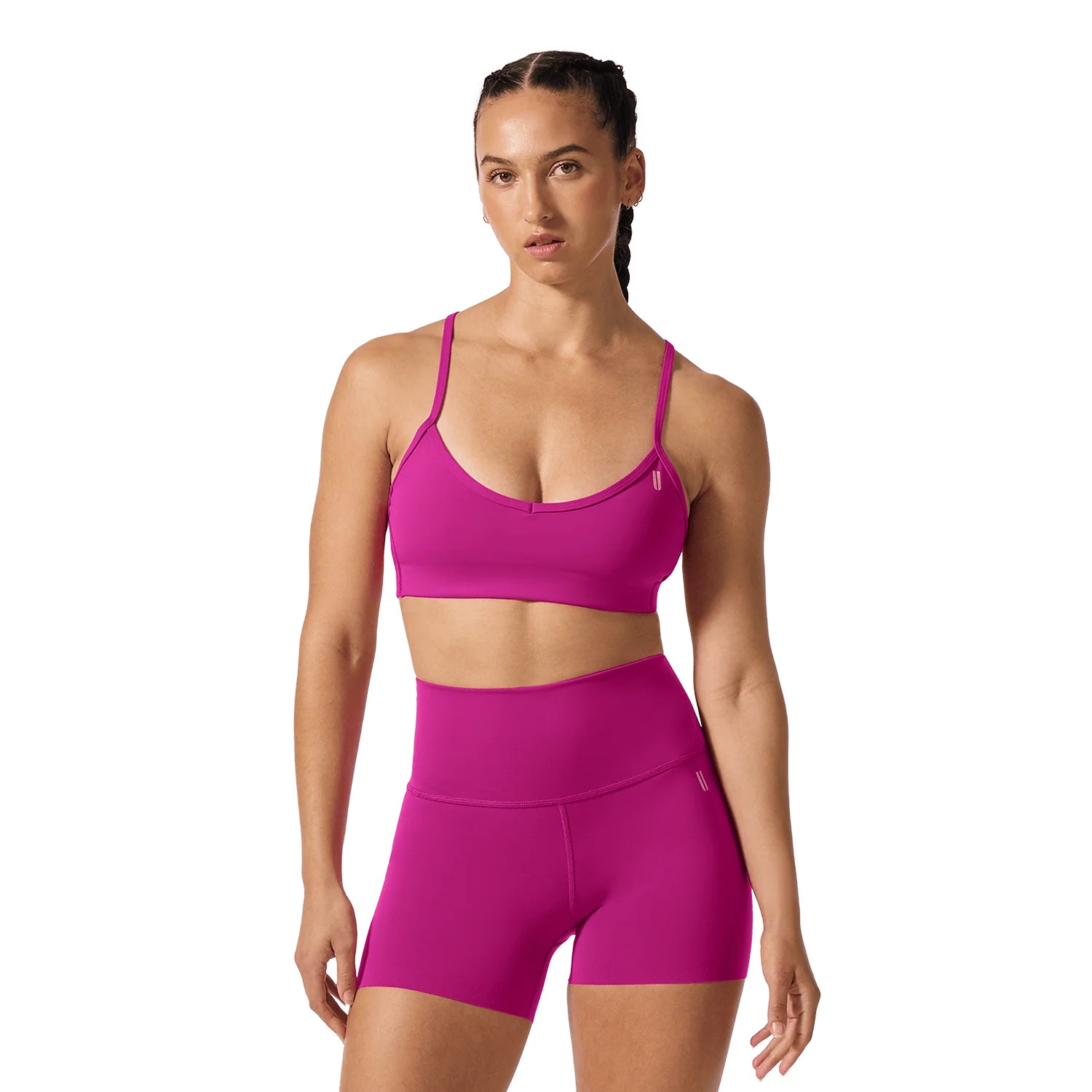 Vivid Fuchsia Drive Thin Strap Sports Bra | NOBULL | NOBULL