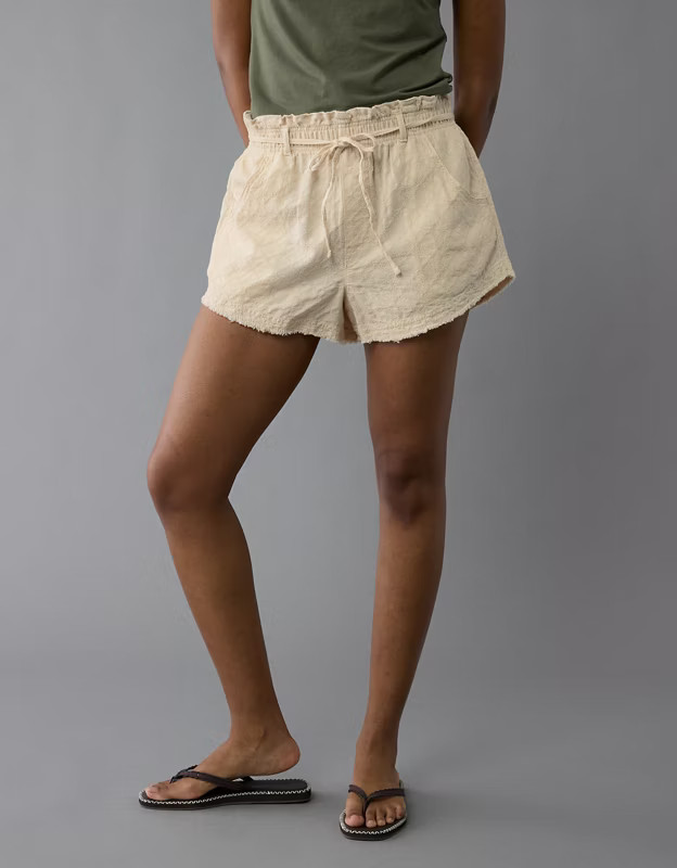 AE High-Waisted Paperbag Waist Short | American Eagle Outfitters (US & CA)