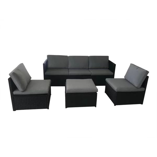 Laarous 4 Piece Rattan Sofa Seating Group with Cushions | Wayfair North America