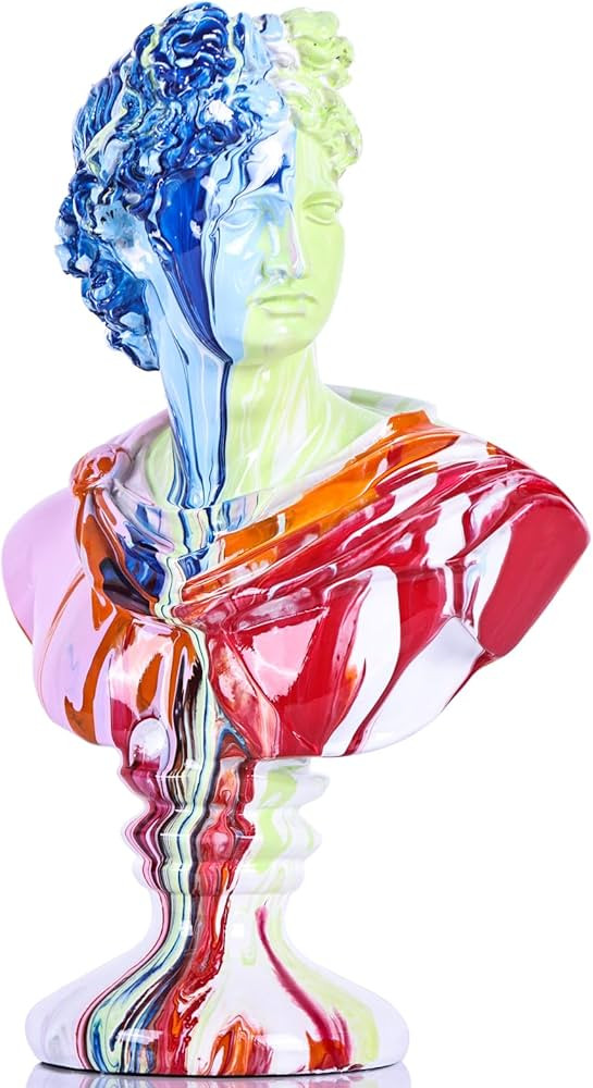 XMGZQ 11.8 Inch Resin David Sculpture, Greek Mythology Statue for Home Decor, Large Art Deco Apol... | Amazon (US)