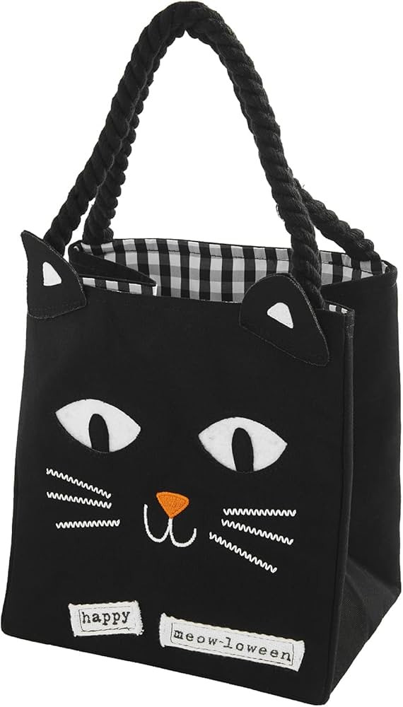 Mud Pie Children's Halloween LED Light Up Treat-or-Treat Candy Bag, Cat | Amazon (US)