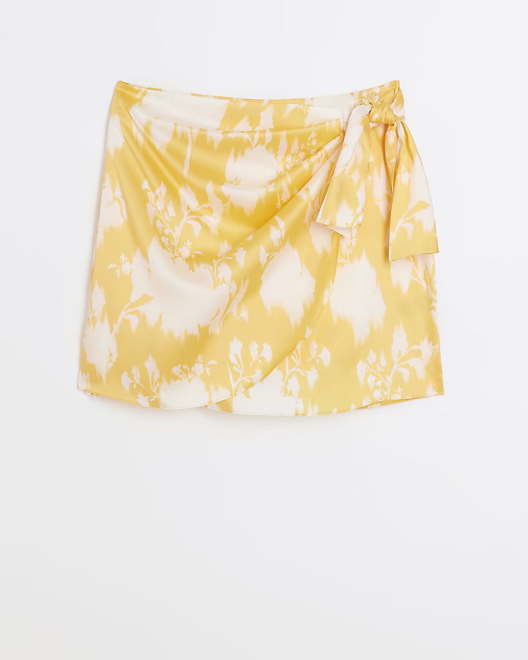 Orange floral wrap mini skirt | River Island (UK & IE)