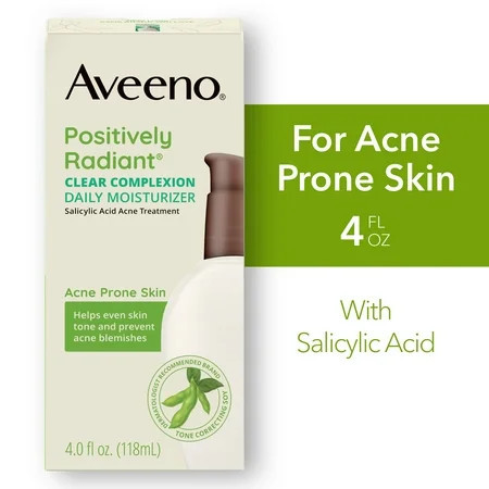 Aveeno Clear Complexion Acne Facial Moisturizer Soy 4 fl. oz | Walmart (US)