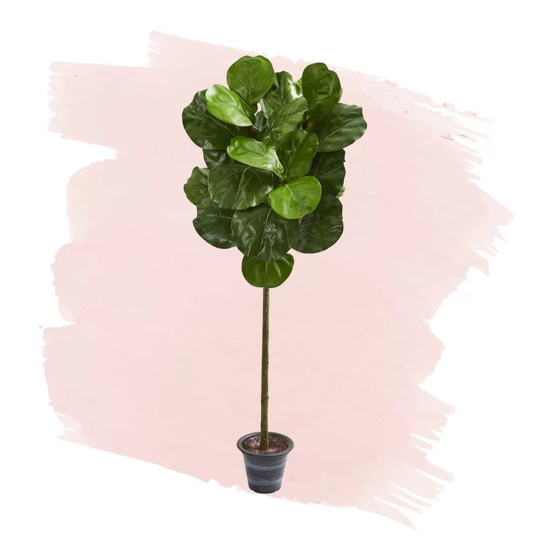 Artificial Fiddle Leaf Fig Tree in Decorative Planter | Wayfair North America