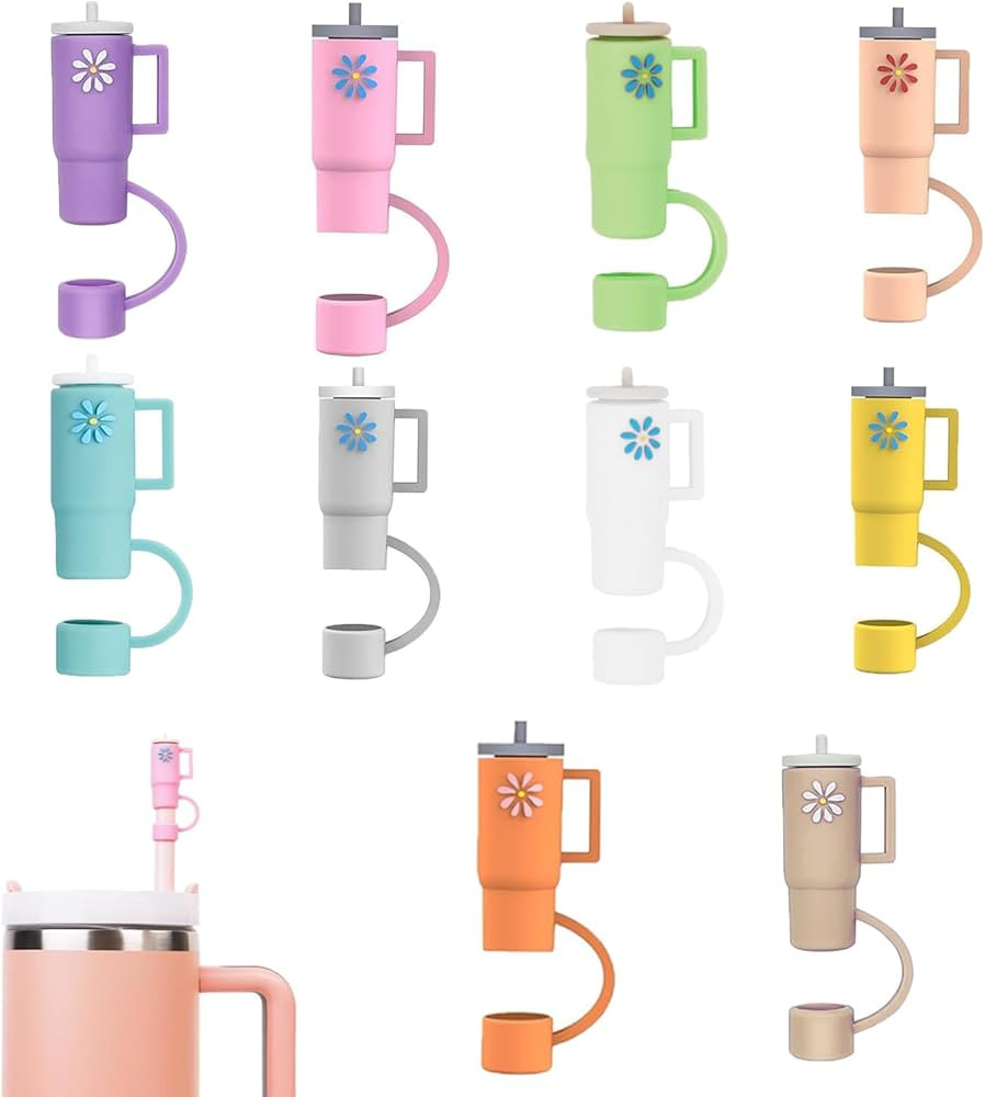 MLKSI 10 Pack Straws cover for Stanley 40 oz Adventure Tumbler, Straw Cover for Stanley Cup Acces... | Amazon (US)