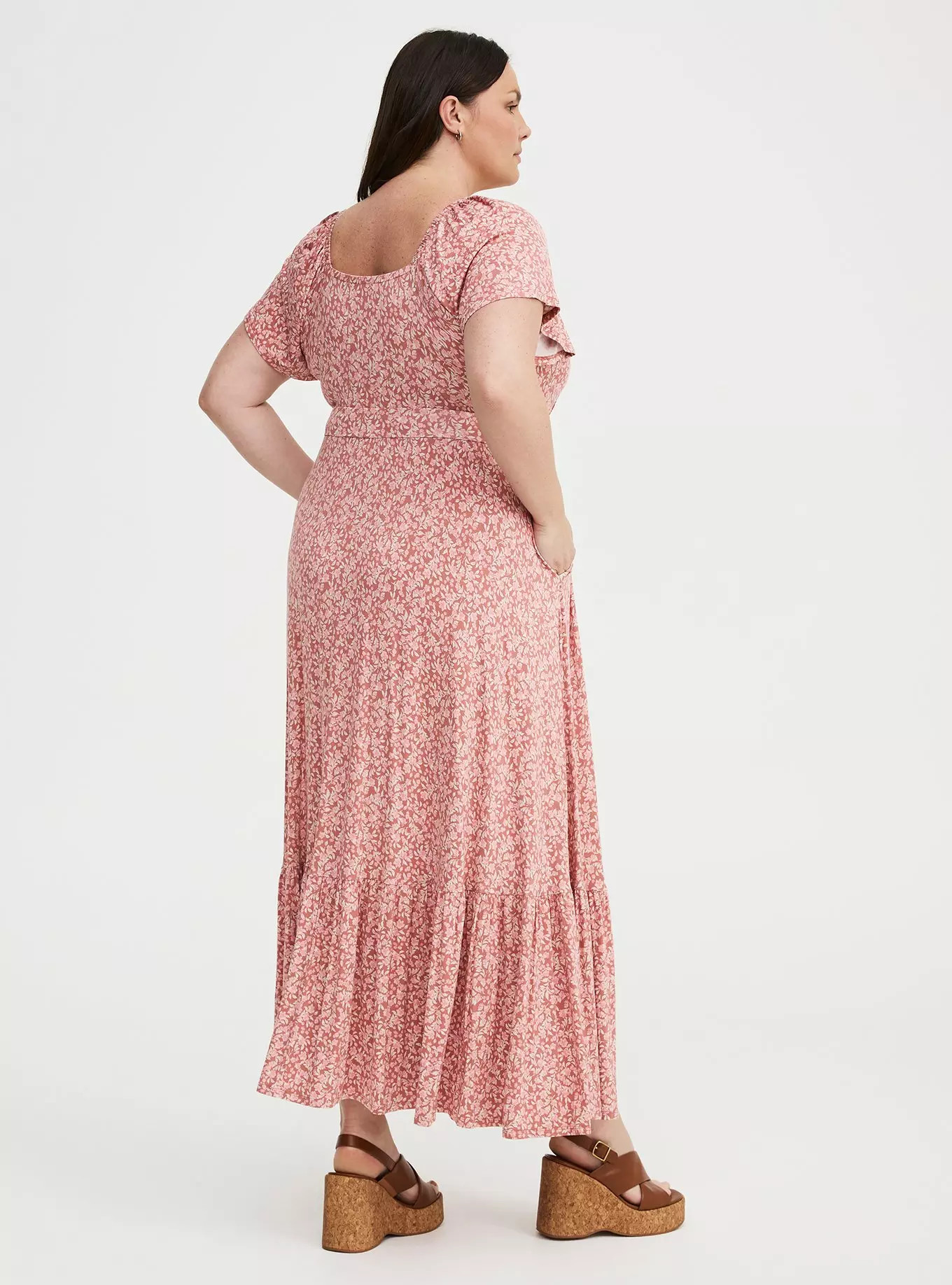 Flutter Sleeve Tiered Maxi Dress | Torrid (US & Canada)