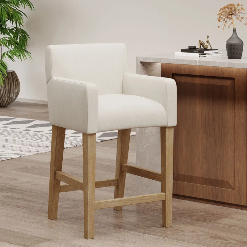 Amancio Solid Wood 26'' Counter Stool | Wayfair North America