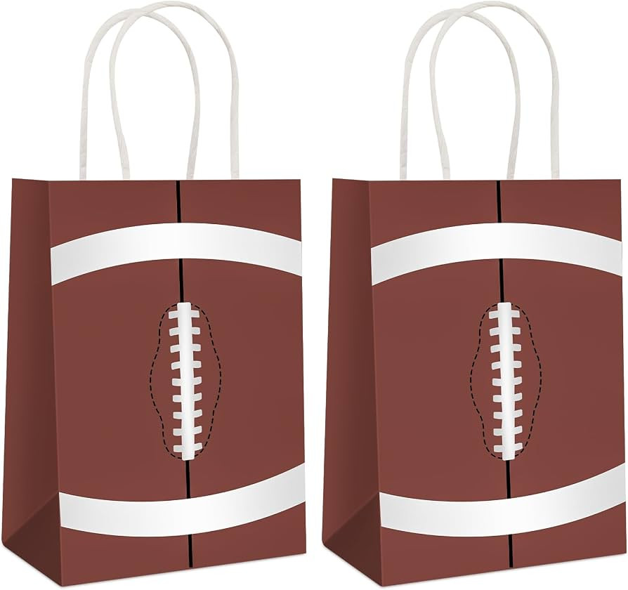 Hxezoc 12 Pieces Football Gift Bags with Handle, Paper Treat Candy Bag Sport Favor Bags for Footb... | Amazon (US)