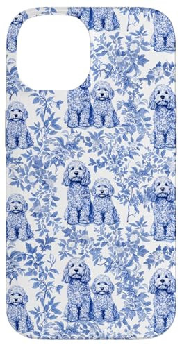 Goldendoodle Blue French Toile Doodle Lover Case for iPhone 14 | Amazon (US)
