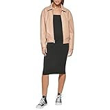 Levi's Women's Faux Leather Bomber with Laydown Collar, Biscotti, XX-Large | Amazon (US)
