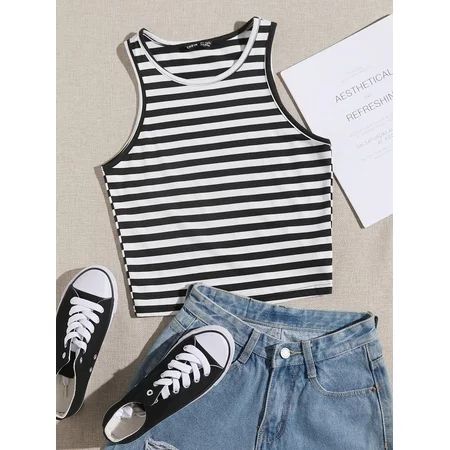 Women s Striped Tank Top | Walmart (US)