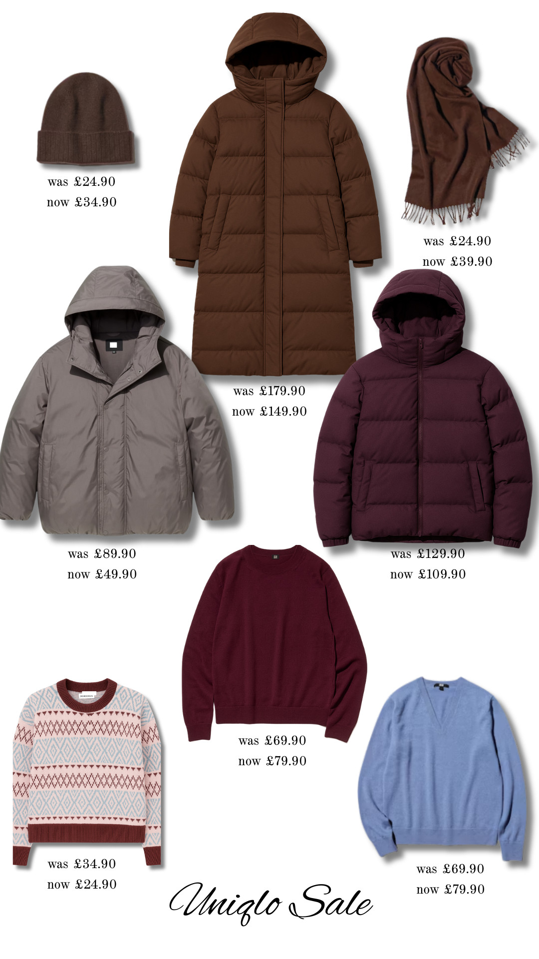 UNIQLO Sale, Seamless Down Parka, Cashmere Scarf, Cashmere Beanie, PUFFERTECH Jacket, Fair Isle Jumper, Seamless Down Coat, PUFFERTECH Parka, Cashmere Jumper, Seamless Long Down Coat, Cashmere Sweater 

 #LTKuk #LTKwinter #LTKsale