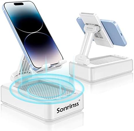 Cell Phone Stand with Wireless Bluetooth Speaker, Adjustable HD Surround Sound Cell Phone Speaker... | Amazon (US)
