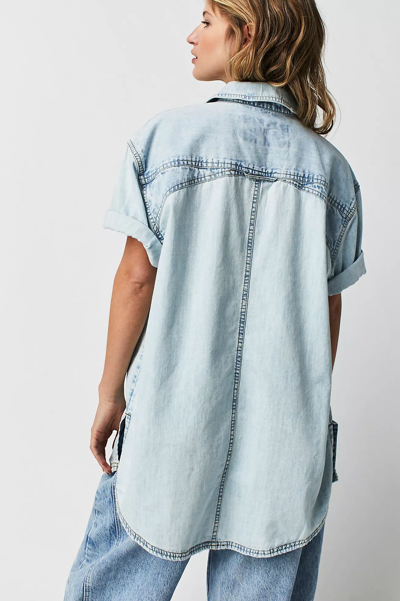 The Short Of It Denim Top | Free People (Global - UK&FR Excluded)