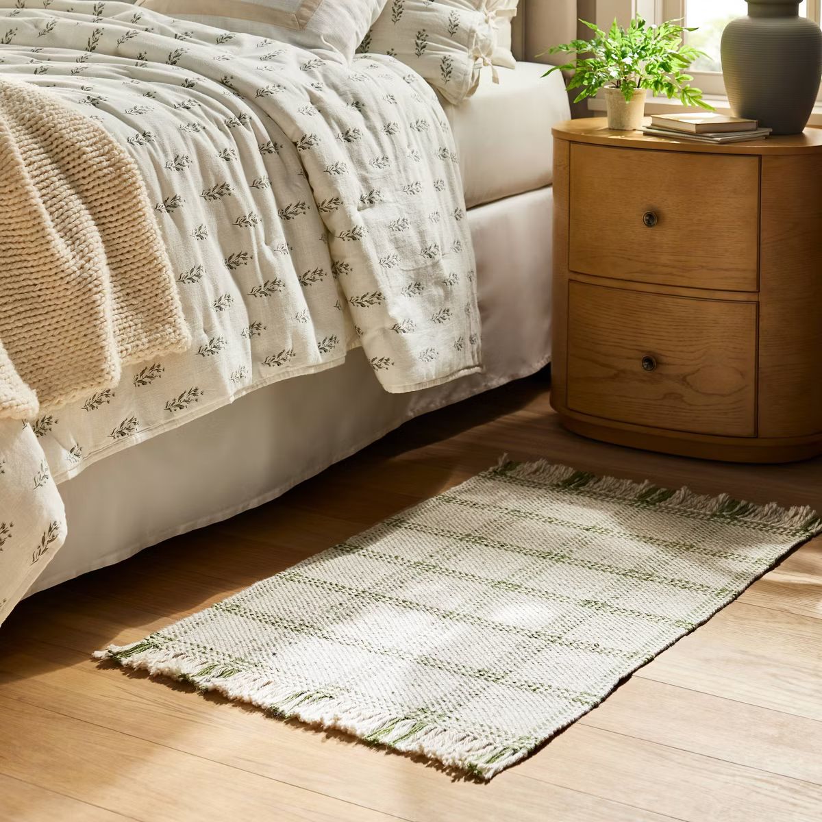 2'1"x3'2" Indoor/Outdoor Plaid Accent Rug Green - Threshold™ designed with Studio McGee | Target