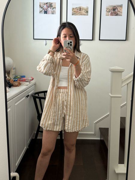 Great light summer set from target. I have a similar set from last year but this is long sleeves and linen blend! 

Wearing size M in both. Could wear S in top but I wanted a roomier shoulder and longer to wear with leggings  

#LTKstyletip #LTKSeasonal #LTKfindsunder50