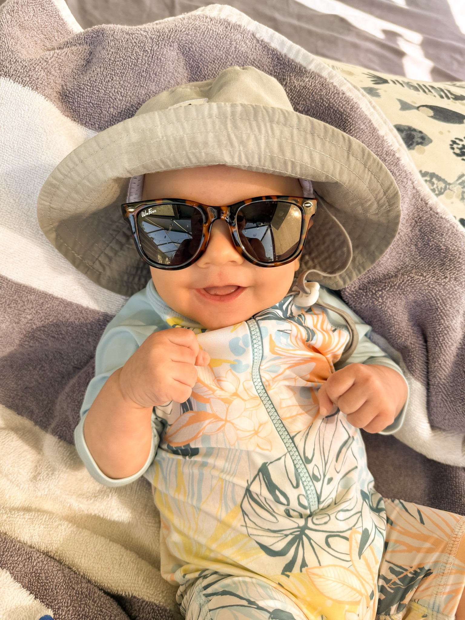Baby boy swimsuit + sun hat + sunglassess

#LTKKids #LTKBaby #LTKFamily